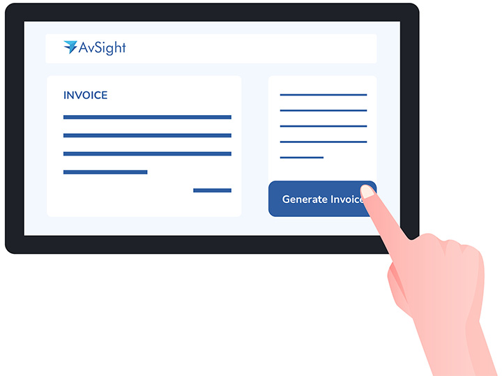 AvSight platform for billing, example invoice
