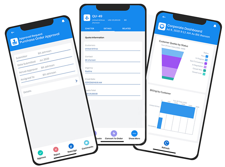 Plateforme AvSight fonctions mobile